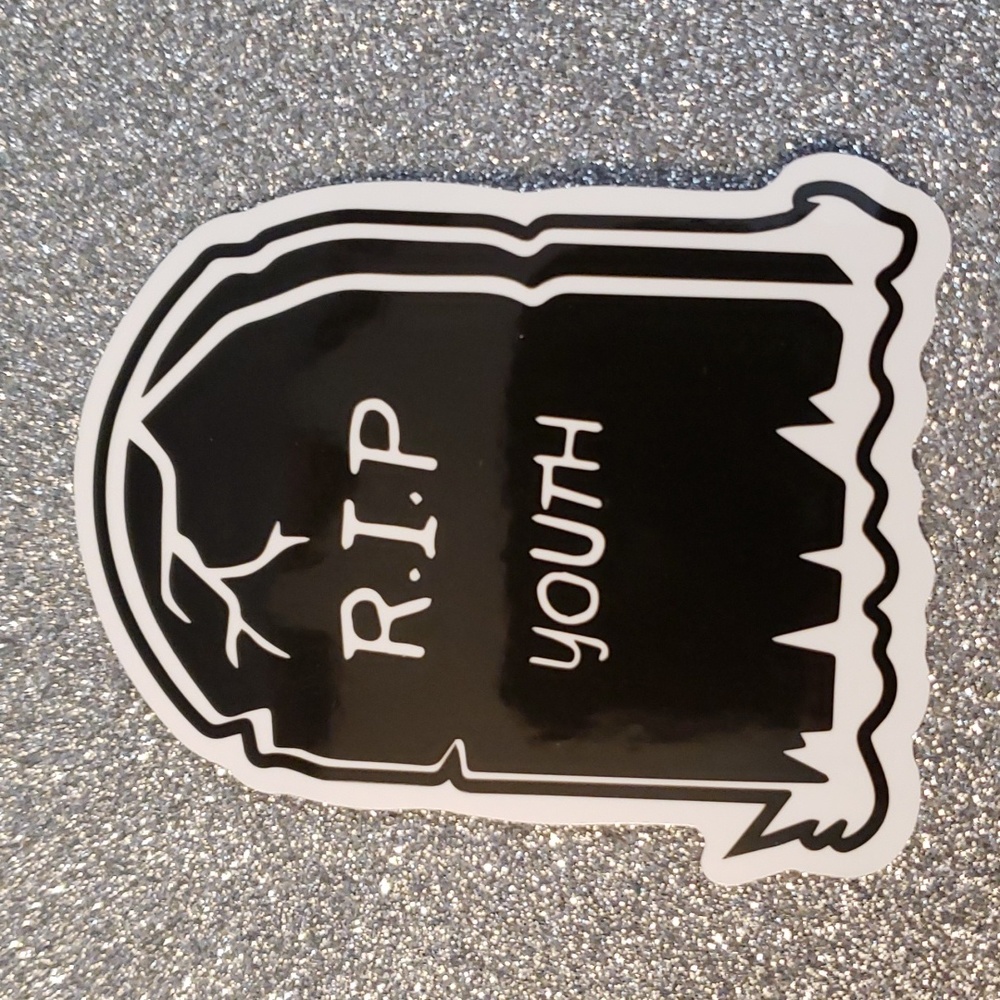 ART Gothic WATERPOOF Sticker Tomb Stone